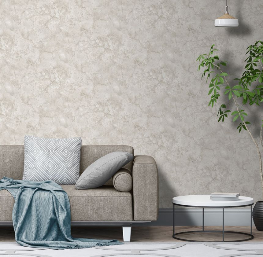 Gray non-woven concrete imitation wallpaper, M57929, Adéle, Ugépa