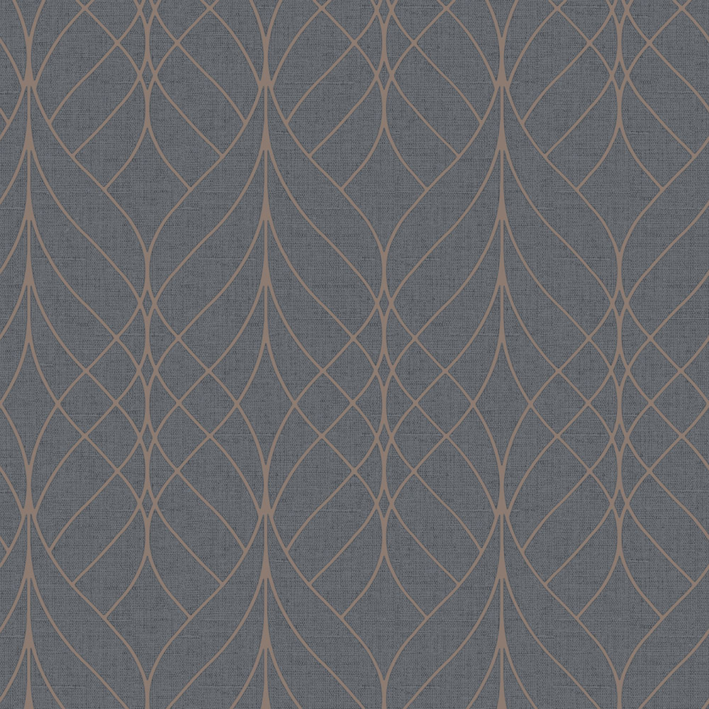 Black geometric non-woven wallpaper, M41909, Adéle, Ugépa
