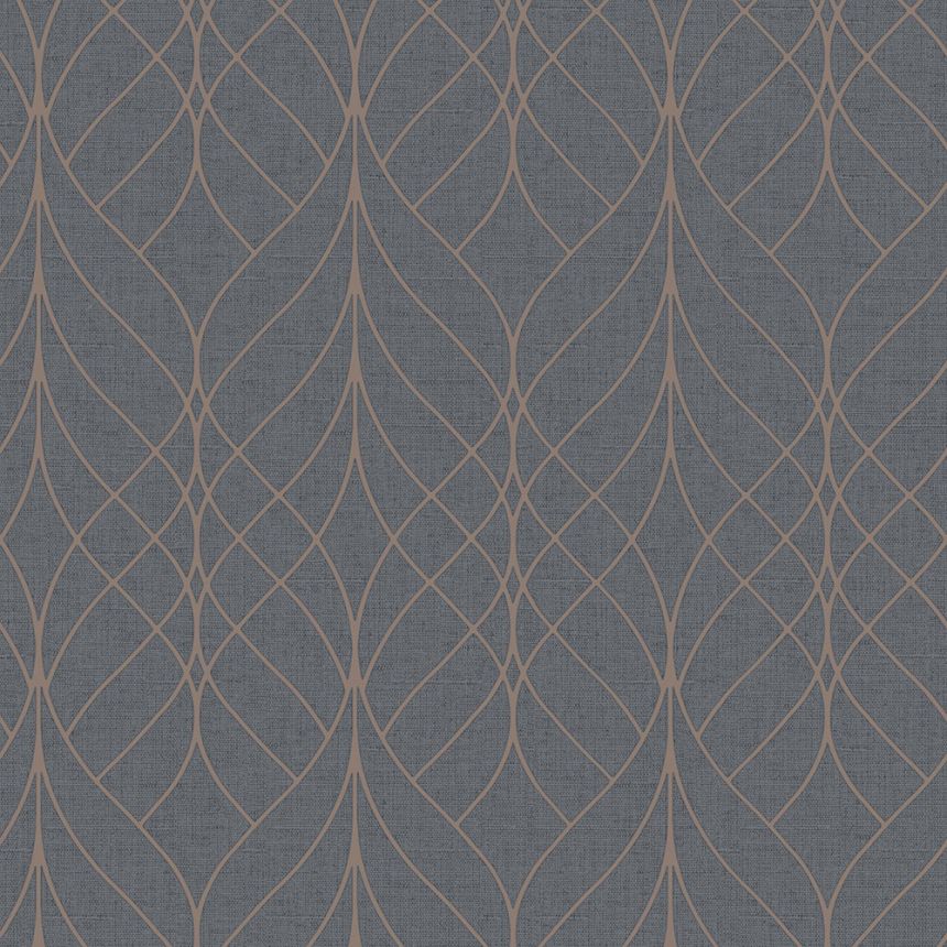 Black geometric non-woven wallpaper, M41909, Adéle, Ugépa