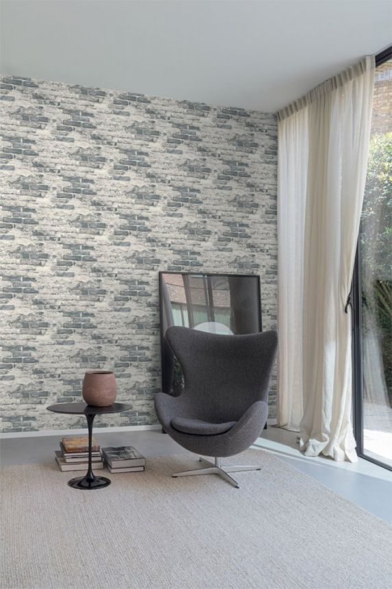 Non-woven gray brick wallpaper A58102, Vavex 2024