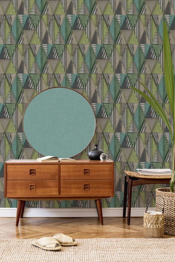 Non-woven geometric pattern wallpaper A51102, Vavex 2024