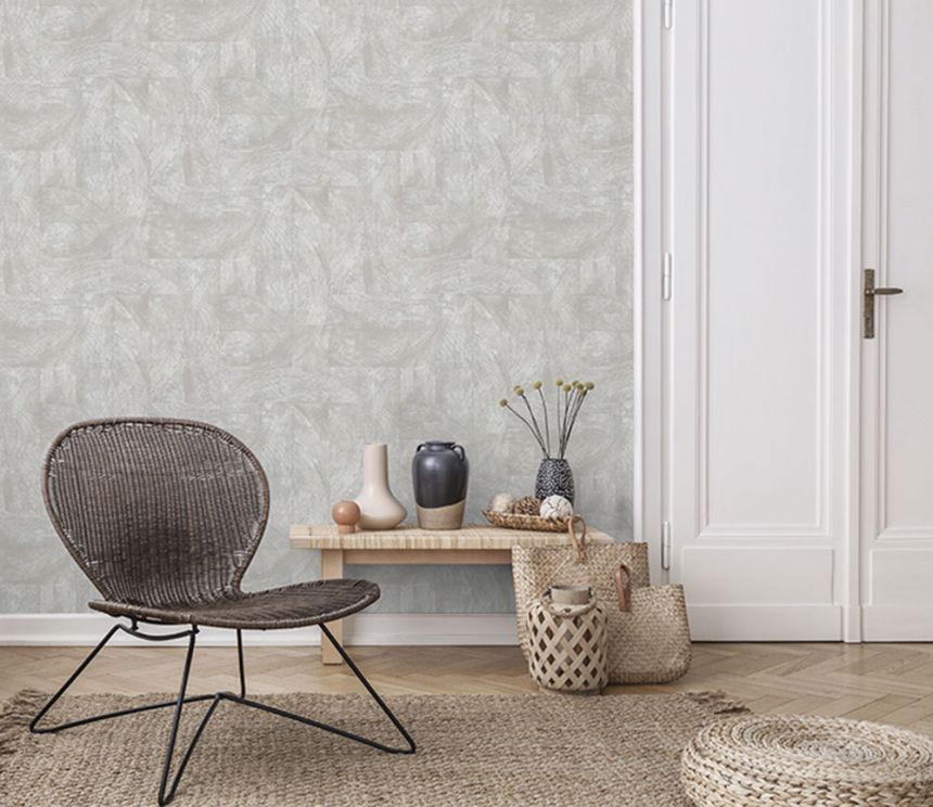 Gray non-woven stucco wallpaper A56103, Vavex 2024