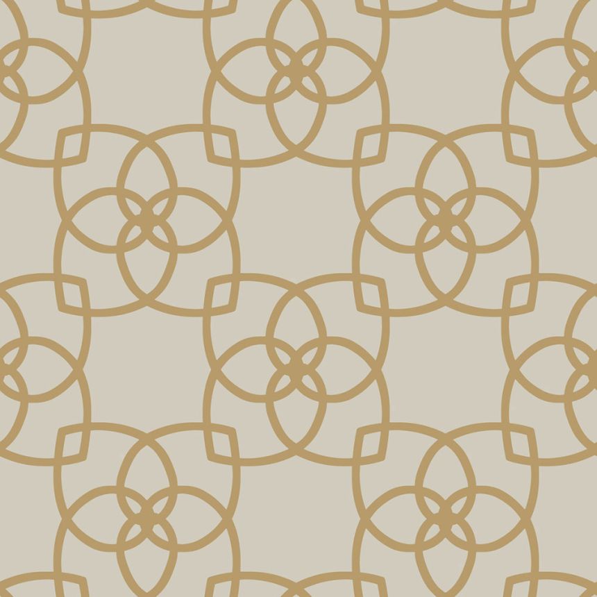 Luxury grey-beige wallpaper with gold ornaments Y6200202, Dazzling Dimensions 2, York