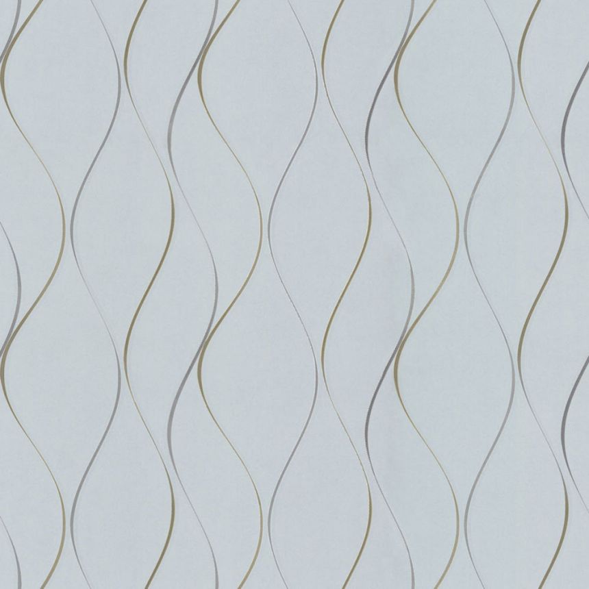 Luxury grey-blue wallpaper with metallic waves DD3701, Dazzling Dimensions 2, York