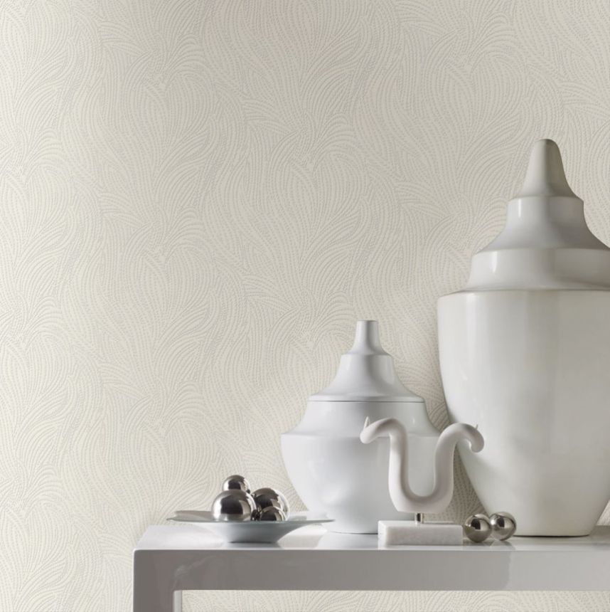 White non-woven wallpaper, pattern of beads OS4301, Modern nature II, York