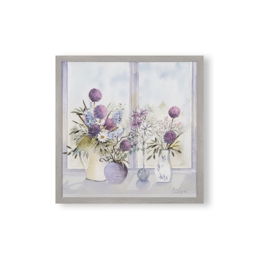 Printed canvas, framed Allium blooms 115041, Laura Ashley, Graham Brown