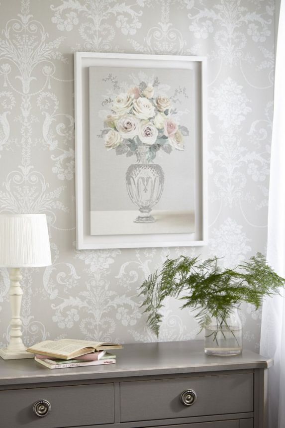 Printed canvas, framed Rose bouquet vase 115031, Laura Ashley, Graham Brown