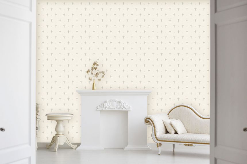 Green non-woven baroque wallpaper, Z66851, Satin Flowers, Zambaiti Parati