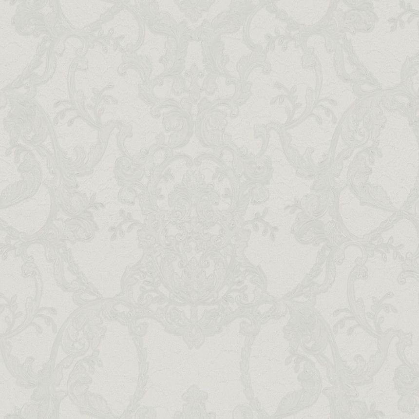 White and silver baroque luxury wallpaper Z80040 Philipp Plein, Zambaiti Parati