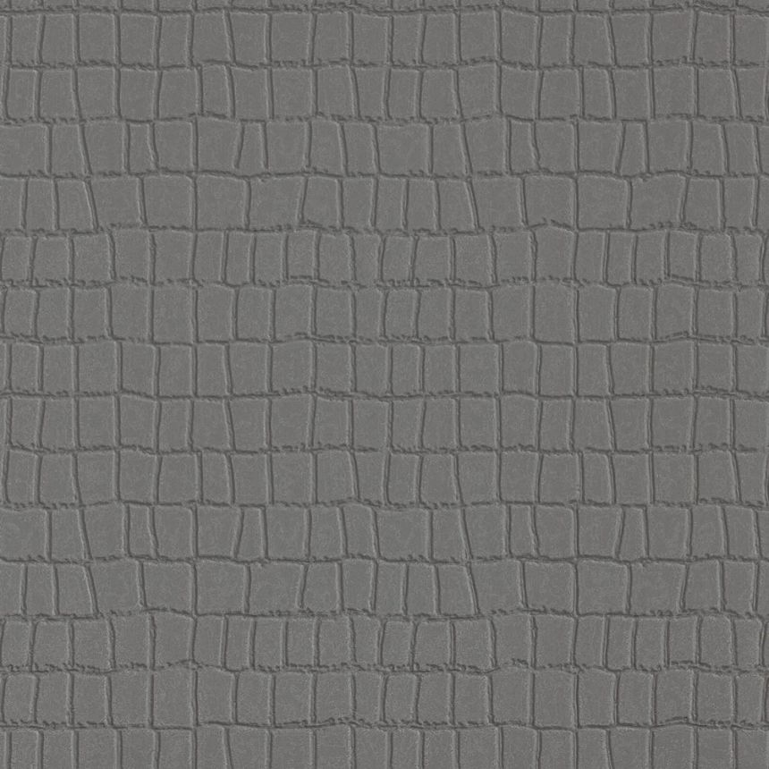Gray luxury wallpaper, imitation crocodile skin Z80034 Philipp Plein, Zambaiti Parati