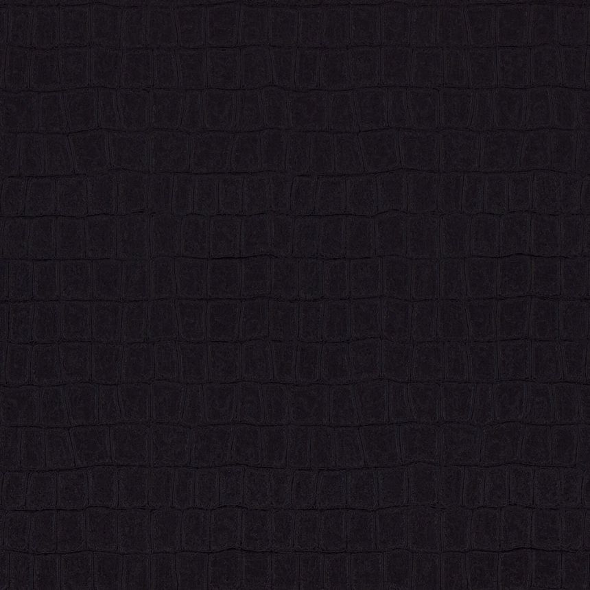 Black luxury wallpaper, imitation crocodile skin  Z80025 Philipp Plein, Zambaiti Parati