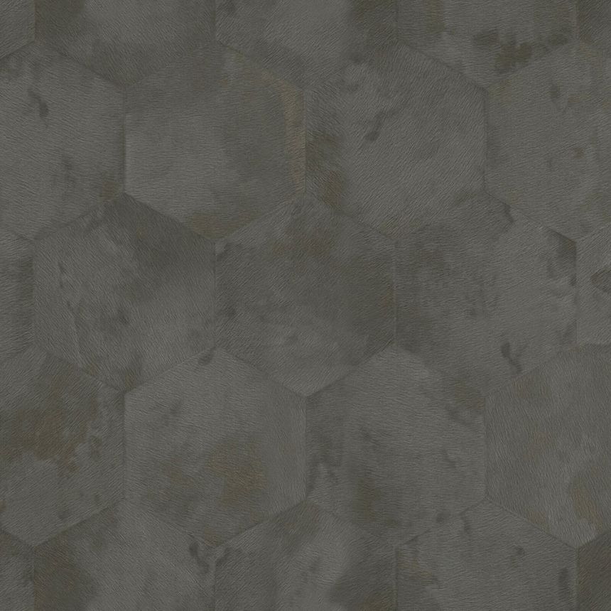 Gray luxury wallpaper with geometric patterns Z80004 Philipp Plein, Zambaiti Parati