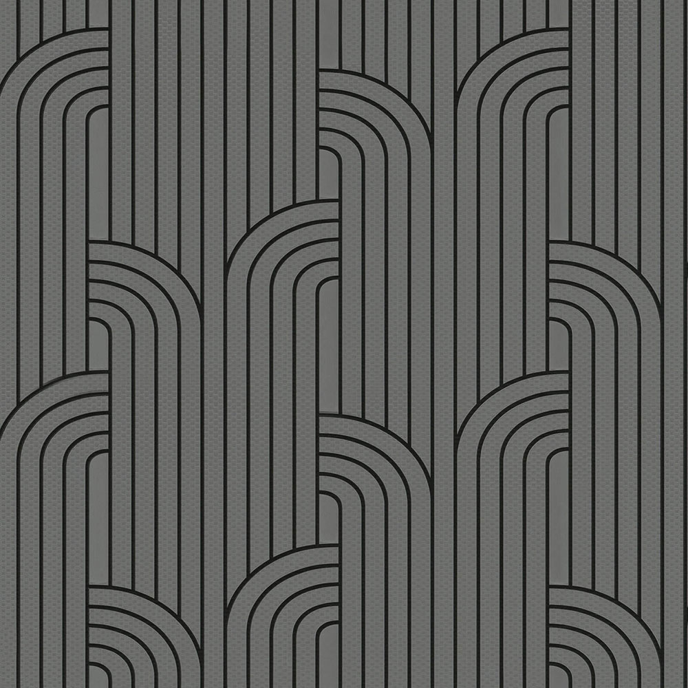 Luxury grey geometric pattern wallpaper Z76005, Vision, Zambaiti Parati