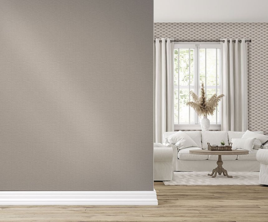 Luxury grey-brown wallpaper, fabric imitation Z76017, Vision, Zambaiti Parati