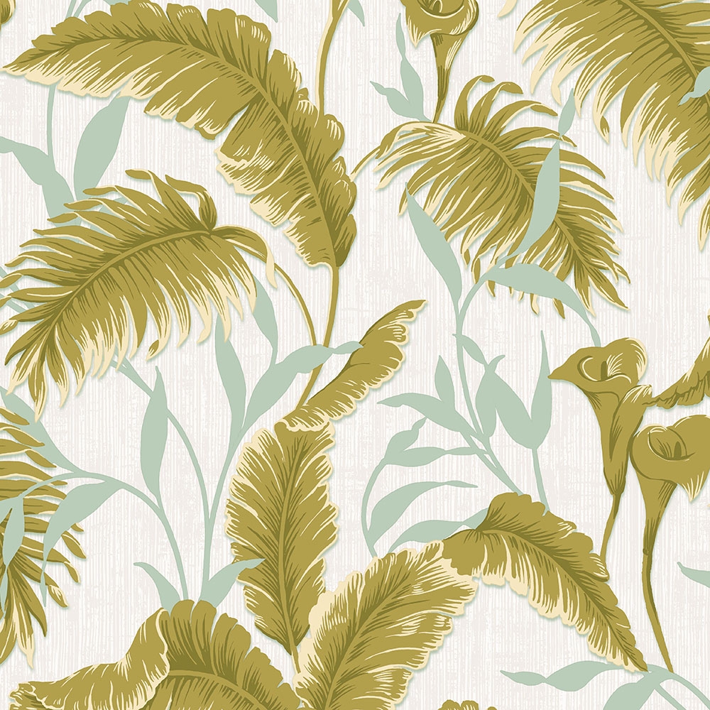 Non-woven wallpaper with leaves VD219176, Afrodita, Vavex